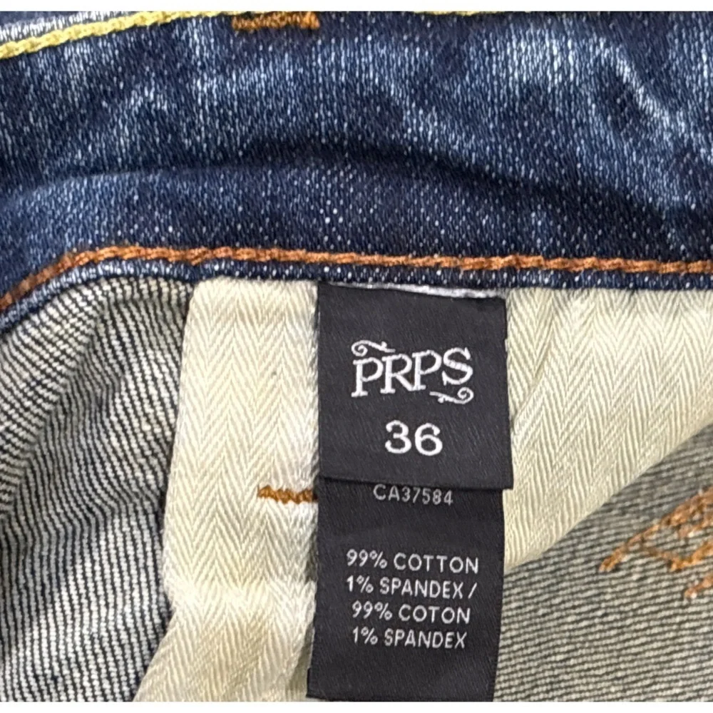 PRPS Cayenne Super Skinny Stretch Jeans Indigo Distressed Men’s 36 NWT $228